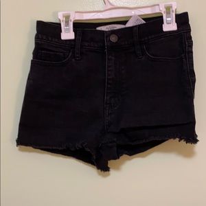 Abercrombie & Fitch high Waist Black Denim Shorts